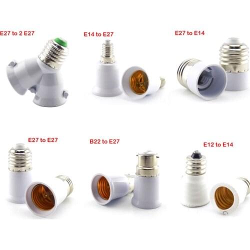 GU10 G9 B22 E27 E14 E12 Led Lamp Bulb Base Conversion Holder Converter Socket Adapter Fireproof Material For Home Light Lighitng