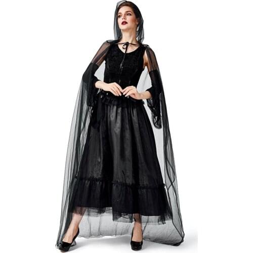 Halloween Carnival Party Costume Mysterious Witch Cloak Vampire Dark Witch Character Costume Anime Cosplay Cosplay Costumes