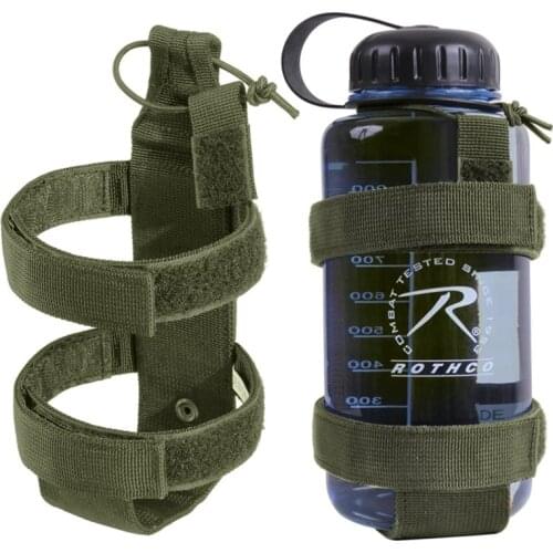 Lightweight MOLLE Bottle Carrier Adjustable Tactical Water Bottle Holder Molle Portable Belt Carrier for Outdoor Walking Running