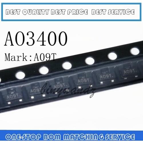 500PCS-3000PCS AO3400 SOT23 AO3400A SOT-23 A09T SOT new MOS FET transistor