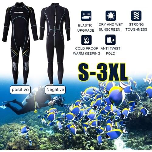 Premium Neoprene Wetsuit 3mm Men Scuba Diving Thermal Winter Warm Wetsuits Full Suit Swimming Surfing Kayaking Equipment Black