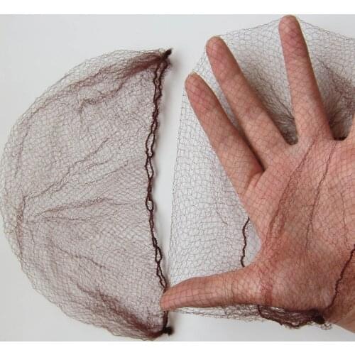 Whole sale 200pcs beard bun cover nylon hair nets invisible disposable hair net 20inch 40pcs per color dance invisible hairnet