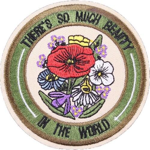 Flowers Patch Iron On Patches On Clothes Embroidered Patches For Clothing DIY Stickers Sewing On Clothes Apparel Accessory