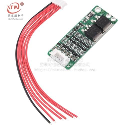 5S 15A Li-ion Lithium Battery BMS 18650 Charger Protection Board 18V 21V Circuit Short Current Cell Protection With Wire Module