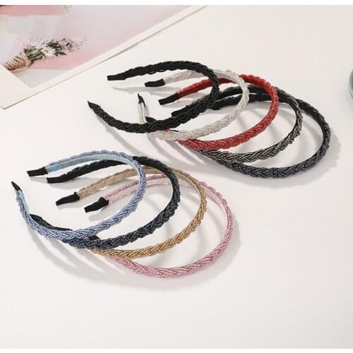 Crystal Headband Hair Accessories For Women Twisted Handmade Colorful Beaded Designer Hairbands Wholesale Bow Hoop Head Bands