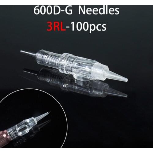 Pro Permanent Makeup Needles 600D-G 3RL Cartridge Eyebrow Lips 100pcs Tattoo Needle For Permanent Makeup Machine Drop Shipping