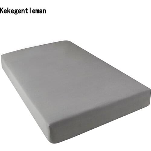 Soft Fitted sheet With Elastic Band 100%Polyester Plain Solid Bed Sheet Cover-Wrinkle,Fade,Stain and Abrasion Resistant 17 color