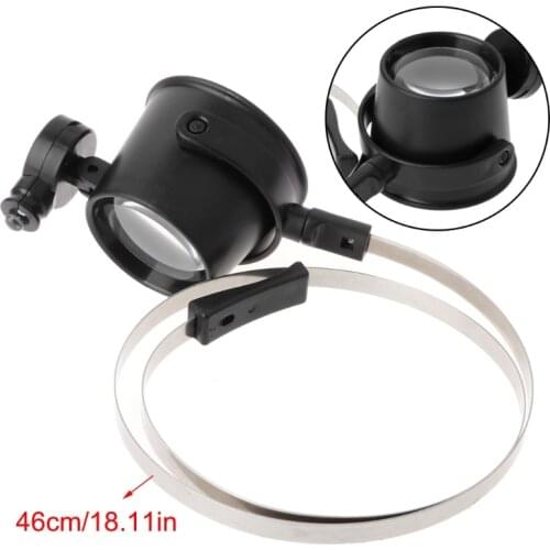 Q0KE Practical 10X LED Hands Free Eye Loupe Jewelry Watch Repair Magnifier Headband
