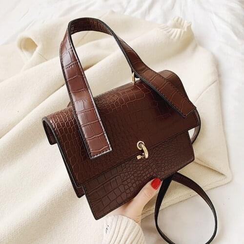 Luxury Pu Leather Women Shoulder Bags Alligator Female Crossbody Bags For Women 2021 Designer Womens Handbags Messenger Bag