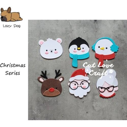 Christmas Cartoon Series Metal Cutting Dies Scrapbooking Stencil DIY Mold Craft Embossing Die Cuts Card Making New Dies For 2020