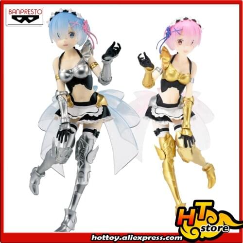 SALE0a 100% Original Banpresto EXQ Collection Figure - Rem Ram Maid Armor ver. from "Re:ZERO -Starting Life in Another World-"