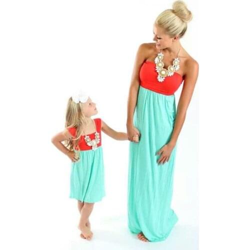 Famili Look Mom And Daughter Dress Moeder Dochter Kleding Familie Passenden Outfits 2021 New Summer Baby Toddler