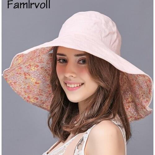 Sun Hat Wide Brim Adult Sunshade Cap Both Side Female Summer Outdoor Folding Hat Lady Sun Protection Uv Sun Hat B-7966