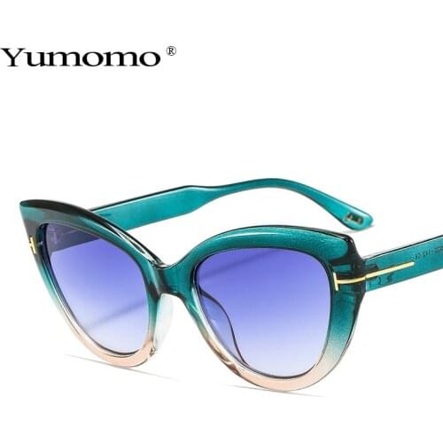 New Cat Eye Sunglasses Women Brand Designer Big frame Gradient Sun Glasses Female Lens Shades for Ladies Eyewear UV400