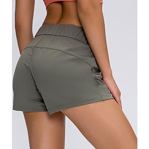 NWT 2021 Running Short buttery soft stretchy Shorts Out Pocket Sports Shorts Tummy Control Workout Running Athletic Yoga Shorts