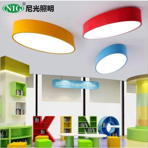 Led cartoon oval ceiling lights creative color childrens kindergarten playground lights nursery classroom ceiling lights