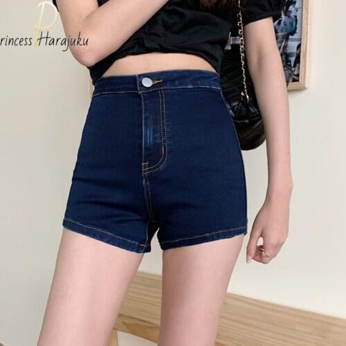Women Denim Shorts Stretch Push Up Slim Hips Elastic Jeans Straight Jeans Female Casual Summer Woman Summer Plus Size Shorts