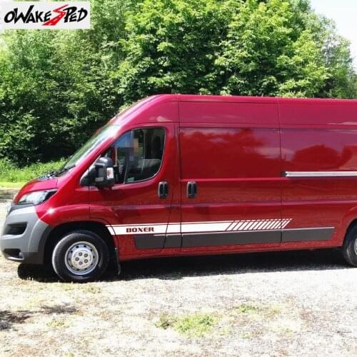 1set Sport Styling Car Door Side Skirt Decor Sticker For Peugeot Boxer L1 L2 Auto Body Vinyl Decals Car Tails Accessories Decal