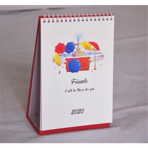 2020 TV Show Friends Two-sided Printed Desk Calendar Table Calendars Daily Schedule Planner Cosplay Accessories Women Men 1pcs