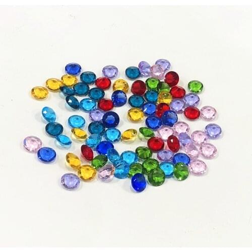 10MM 80pcs Dimeter Crystal Diamond Rainbow Glass Beads Feng Shui Sphere Crystals Decorative Craft Gift Wedding Home Vase Decor