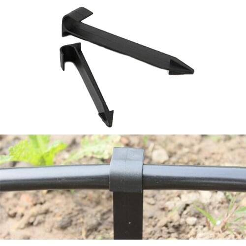 10Pcs Garden Irrigation Hose Support Stake with Hook for 20mm 16mm PE Tubing Supporter Holder Lawn Watering Kits