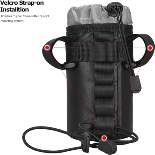 448D Bicycle Insulated Stem Drink Cup Holder Bag Kettle Bag Cooler Hydration Pack Holder Bike Handlebar Water Bottle Bag