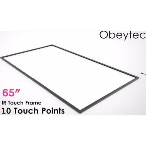 65 inch Infrared Touch Frame, 10 Touches, USB Port, Support Windows/ Linux/ Android, Plug and Play