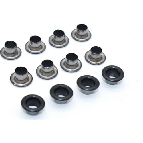 Black Eyelet Grommets 5mm Eyelet Metal Grommet Rivets Purse Accessories for Sewing Shoes Bag Making Hardware Canvas Craft