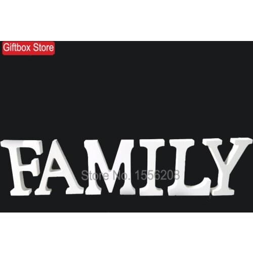 2021 MDF Wooden Alphabets Family Letters For Home Decoration Crafts Ornaments