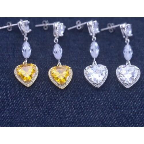 Designer Fashion 925 Sterling Silver Jewelry 3A Cubic Zirconia Party Earring