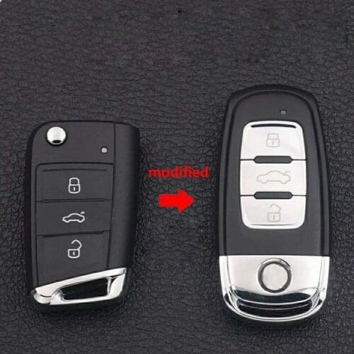 For VW Golf MK7 Jetta Tiguan Polo Skoda Superb Octavia Yeti Fabia MQB Car Modified Replacement Remote Key Case Key Shell Cover