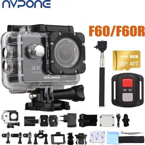 F60/F60R 16MP 4K Wifi Action Camera 170D Wide Lens 30M Underwater 1080P HD Camera Go Waterproof Pro Sport DV Bike Helmet Camera