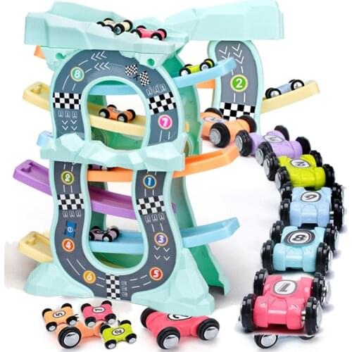 Racing Cars Model Toys For Children Ramp Racer Railway Track With Gliders Little Car Toy For Kids Birthday Gifts