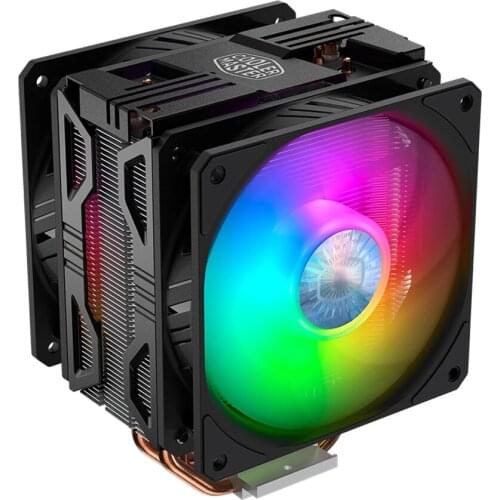 Cooler Master T400 Pro ARGB 4 heat pipe CPU computer heat sink for Intel 115X AM4 with dual 5V addressable 12cm PWM fans