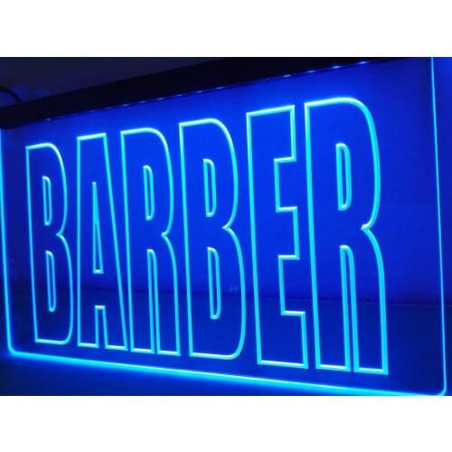 LB152- OPEN Barber Hair cut Salon NR LED Neon Light Sign home decor crafts
