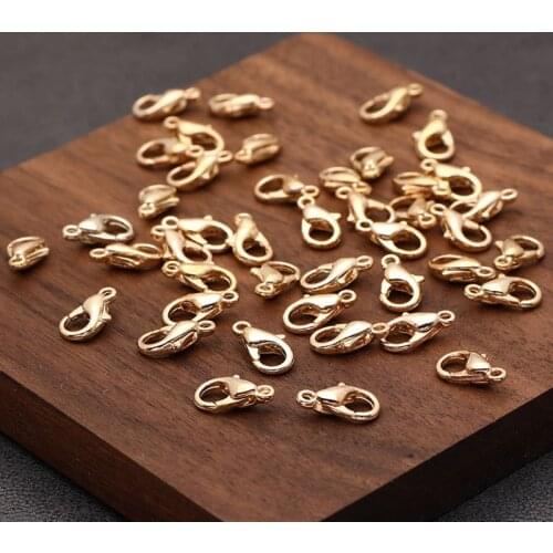 50pcs/lot Metal Lobster Clasp Hooks End Connectors For Jewelry Making Findings Necklace Bracelet DIY