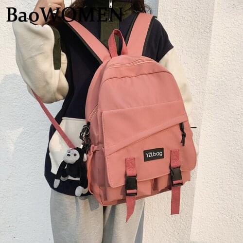 BaoWomen New Fashion Nylon Women Backpack Large Capacity School Bag For Teenage Girls Travel Backpack Book Mochila Waterproof