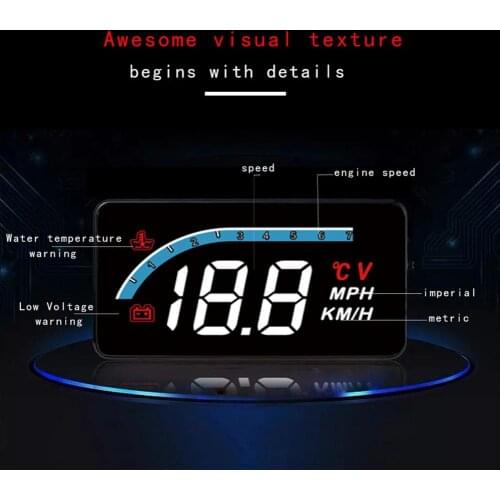L1 OBD HUD Head-Up Display Car-Styling Overspeed Warning Windshield Projector Alarm System Universal Auto