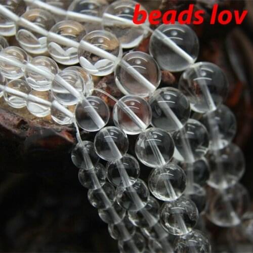 Pick Size 4.6.8.10.12MM Natural Smooth Clear Quartz Stone Round Loose Beads 15.5"/Strand Free Shipping-F00221