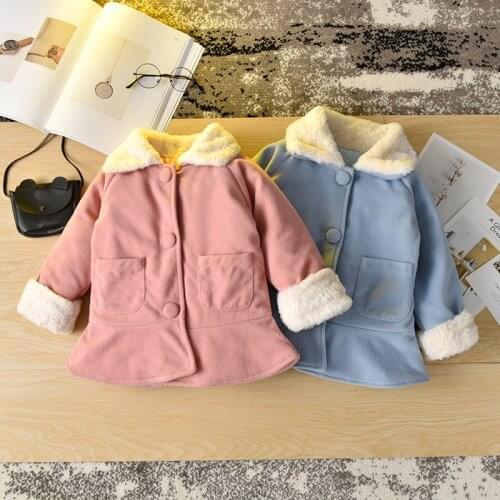 Baby Girl Winter Autumn Wool Coat 1-6Years Warm Thick Baby Girls Princess Christmas New Year Jacket Outerwear Baby Girl Clothes