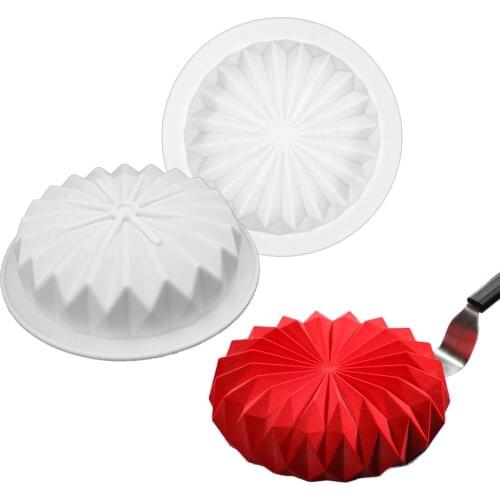 Silicone Cake Mold Origami Round Shape Mould For Baking Chocolate Dessert Fondant Molds Bakeware Decorating Tools
