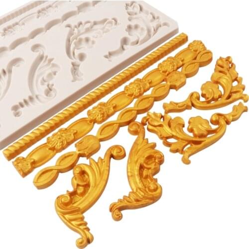 Laces Silicone Sugarcraft Chocolate Cupcake Baking Mold Resin Tools Fondant Cake Decorating Tools