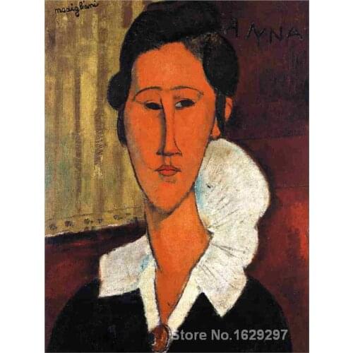 Modern painting abstract Anna (Hanka) Zborowska by Amedeo Modigliani High quality Hand painted