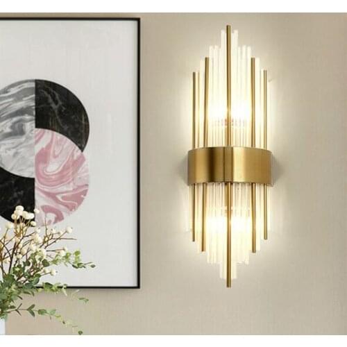 Modern luxury wall light Restaurant crystal sconce Creative Art Loft Aisle Light Kitchen Bedroom Bedside Bar deco design light