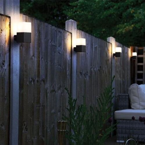 Modern Outdoor Lighting E27 LED 7W Aluminum Sconces Wall Lamp Lights Waterproof Energy Saving Porch Light for Balcony Corridor