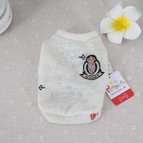 Cat Dog Hoodies Badge Anchor Knitted Shirt Teddy Yorkie Clothes for Dogs Vests Dog Clothing Pet Cat Products Spring Petstyle