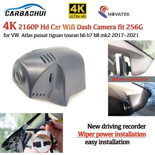 4K 2160P Easy to install car driving recorder Video Recorder Dash Cam Camera for Volkswagen Atlas passat tiguan touran b6 b7 B8