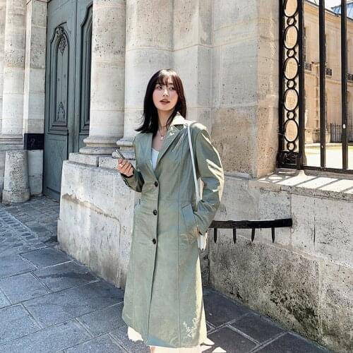 Streetwear Natural Sheepskin Coat Female Autumn Long Genuine Leather Jacket Women Korean Ladies Real Leather Windbreaker 19112