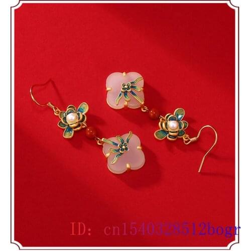 Jade Lotus Earrings 925 Silver Natural Gemstone Women Gifts Amulet Crystal Zircon Jewelry Fashion Green Chalcedony