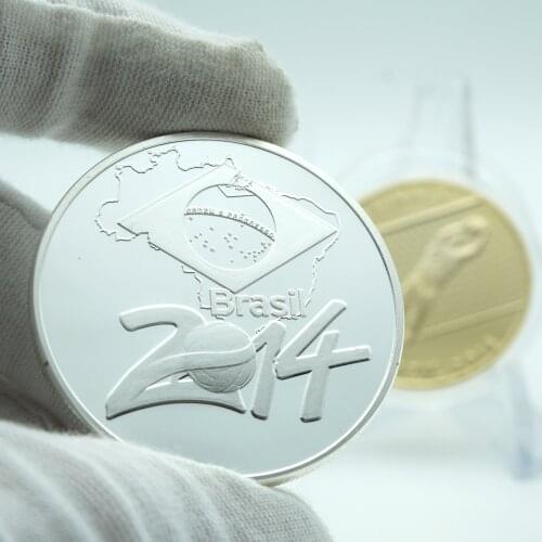 A World Cup Football Star Badge Coins Messi Sport 24K Real Gold Plated Soccer Player Souvenir Decoration Coin